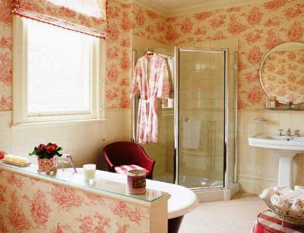 Обои в ванную комнату